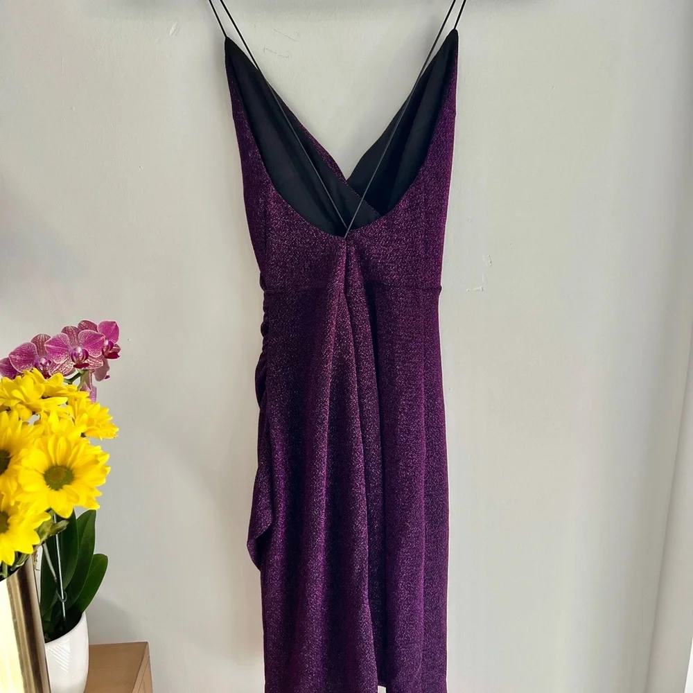 NWT Disco Shimmer Forever 21 Wrap Dress - Picture 4 of 8